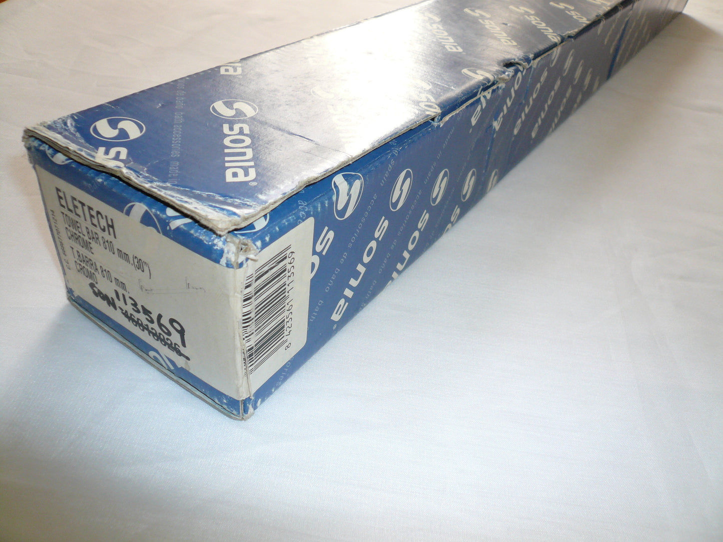Sonia "Eletech" 113569 Metal Towel Rail w/Fixation Set Size:W820xH50xD60mm