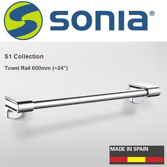 Sonia "S1" 121823 Metal Towel Rail 24"(~626mm) w/Fixation Set