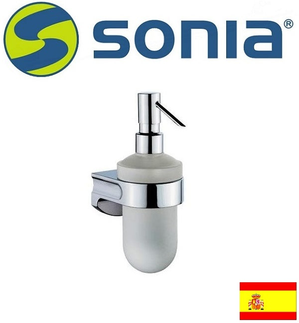 Sonia "S1 Collection" 122240 Soap Dispenser w/Frosted Glass & Metal Holder