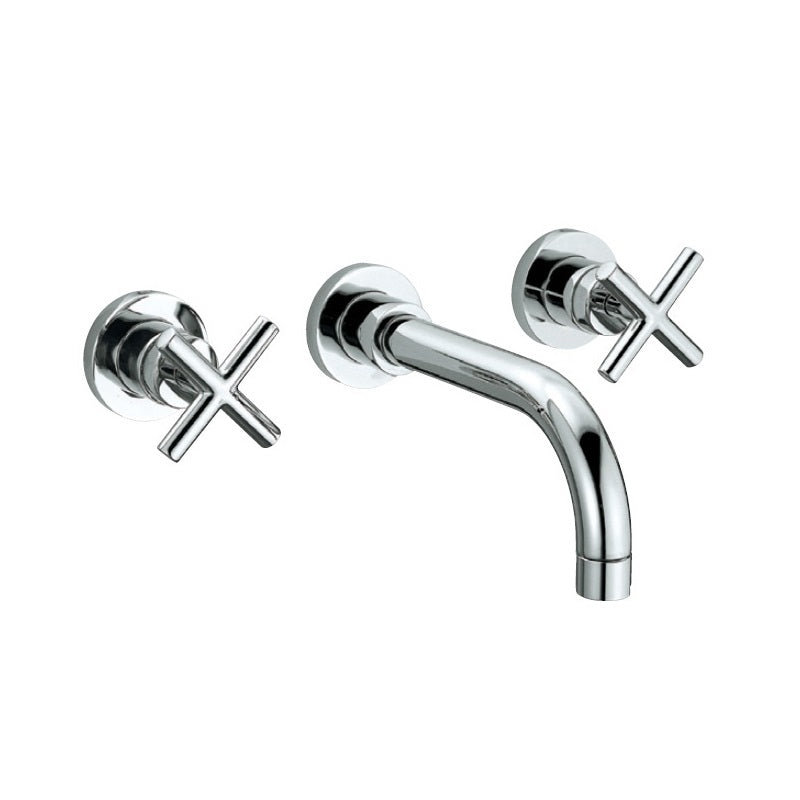 Teorema "Forever Collection" 6531611 Two-Cross Handles Wall Mounted Basin Mixer
