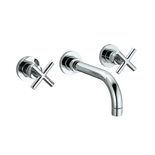 Teorema "Forever Collection" 6531611 Two-Cross Handles Wall Mounted Basin Mixer