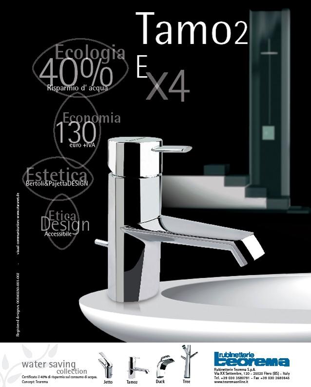 Teorema "Tamo2" 6D34111 single lever basin mixer w/pop-up waste