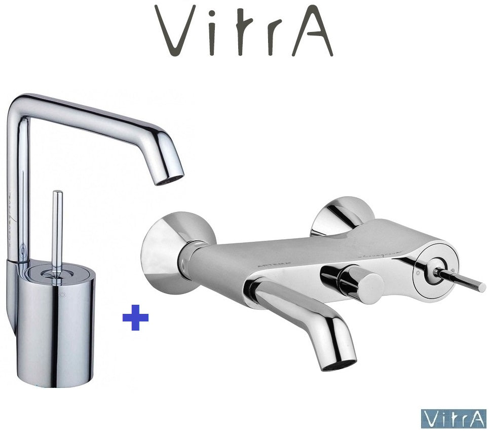 VitrA "MOD Collection" A41835 Basin Mixer + A41836 B&S Mixer