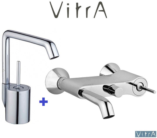 VitrA "MOD Collection" A41835 Basin Mixer + A41836 B&S Mixer