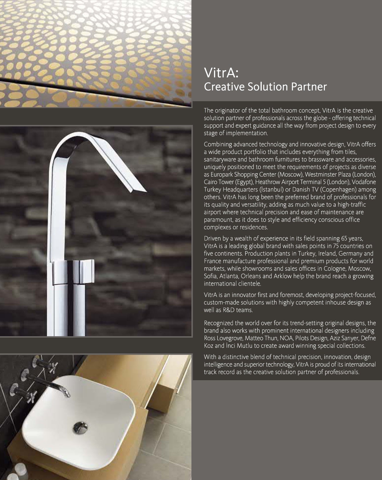 VitrA Diagon A41950 W.M Single Lever Bath and Shower Mixer w/Cascade Spout