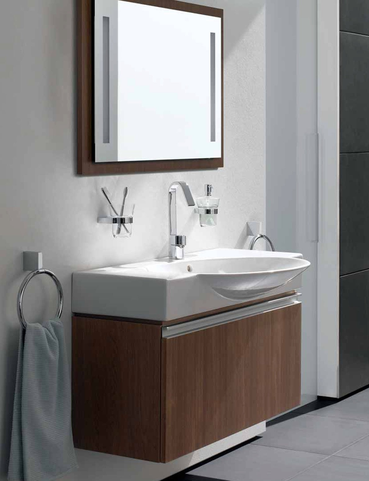 VitrA "Diagon" A41969 Single Lever Basin Mixer w/Cascade Spout & w/Pop-up Waste