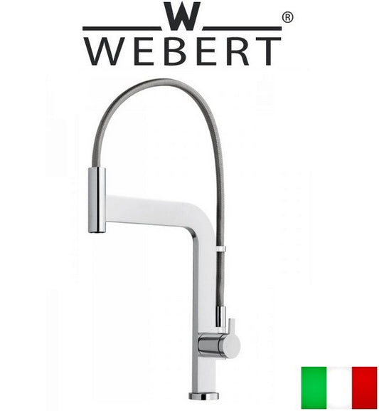 Webert MICRO MI940301.015 single lever sink mixer w/360° swivel spout, spray