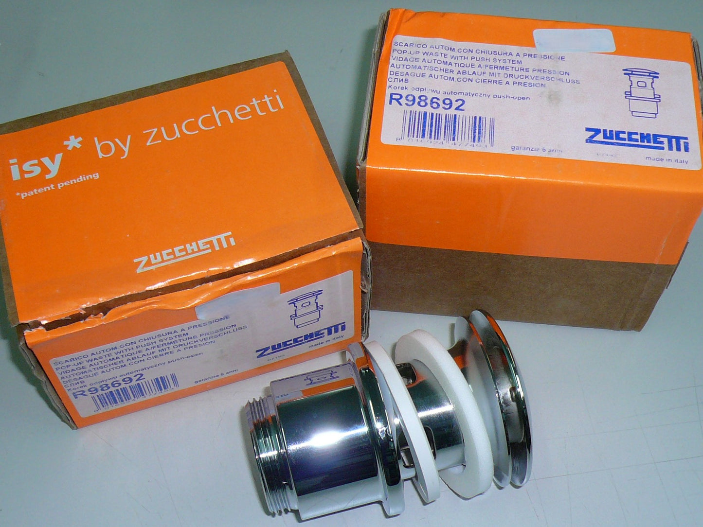 Zucchetti "Isy / Aguablu" R98692 click-clack pop-up waste G 1¼"