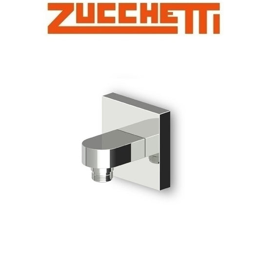 Zucchetti Aguablu Z93804 W.M Brass Wall Elbow w/1/2" Hose Connection 60x60mm