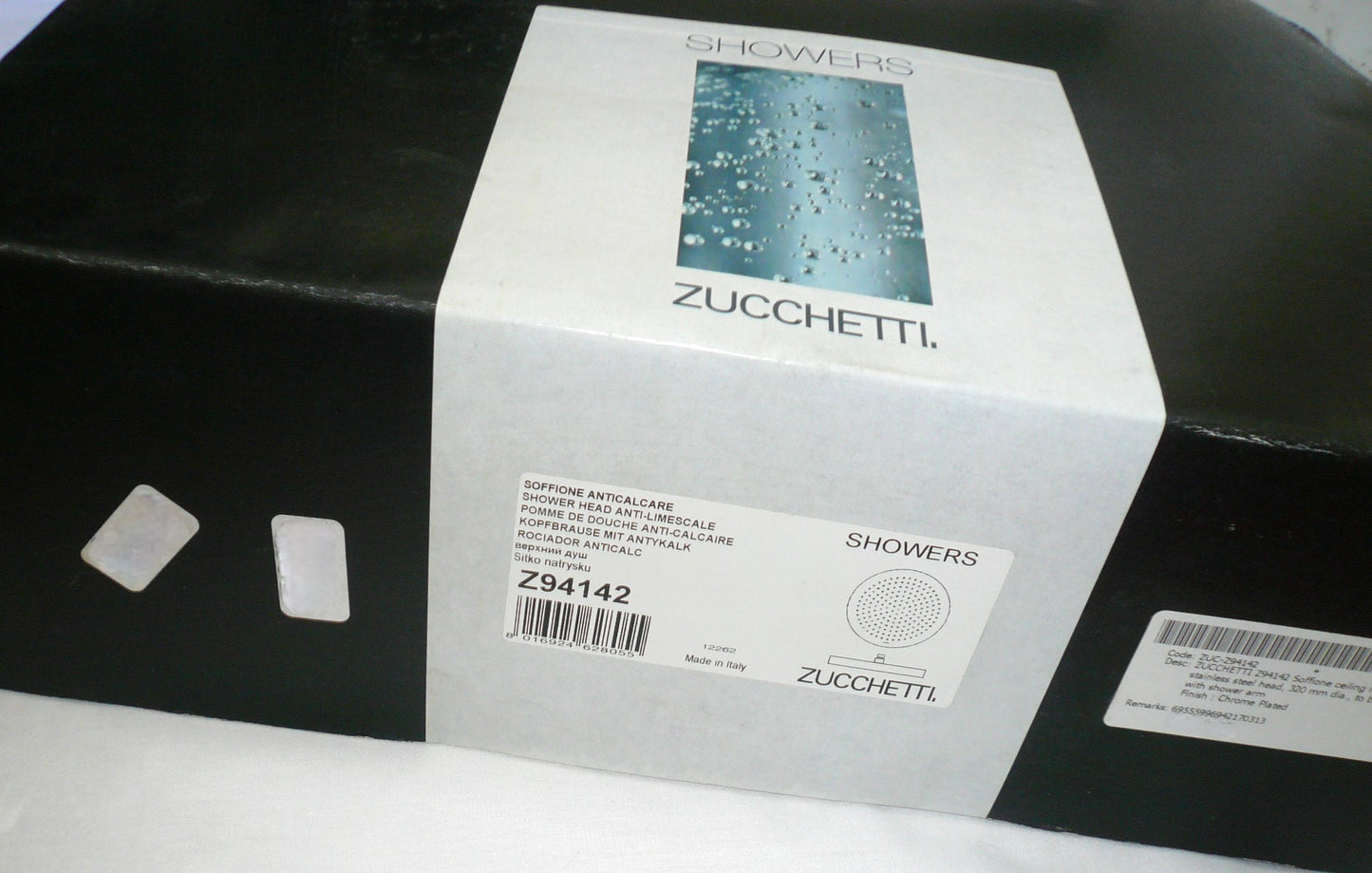 Zucchetti Z94142 Wall or Ceiling Mounted Stainless Steel Showerhead Φ320mm