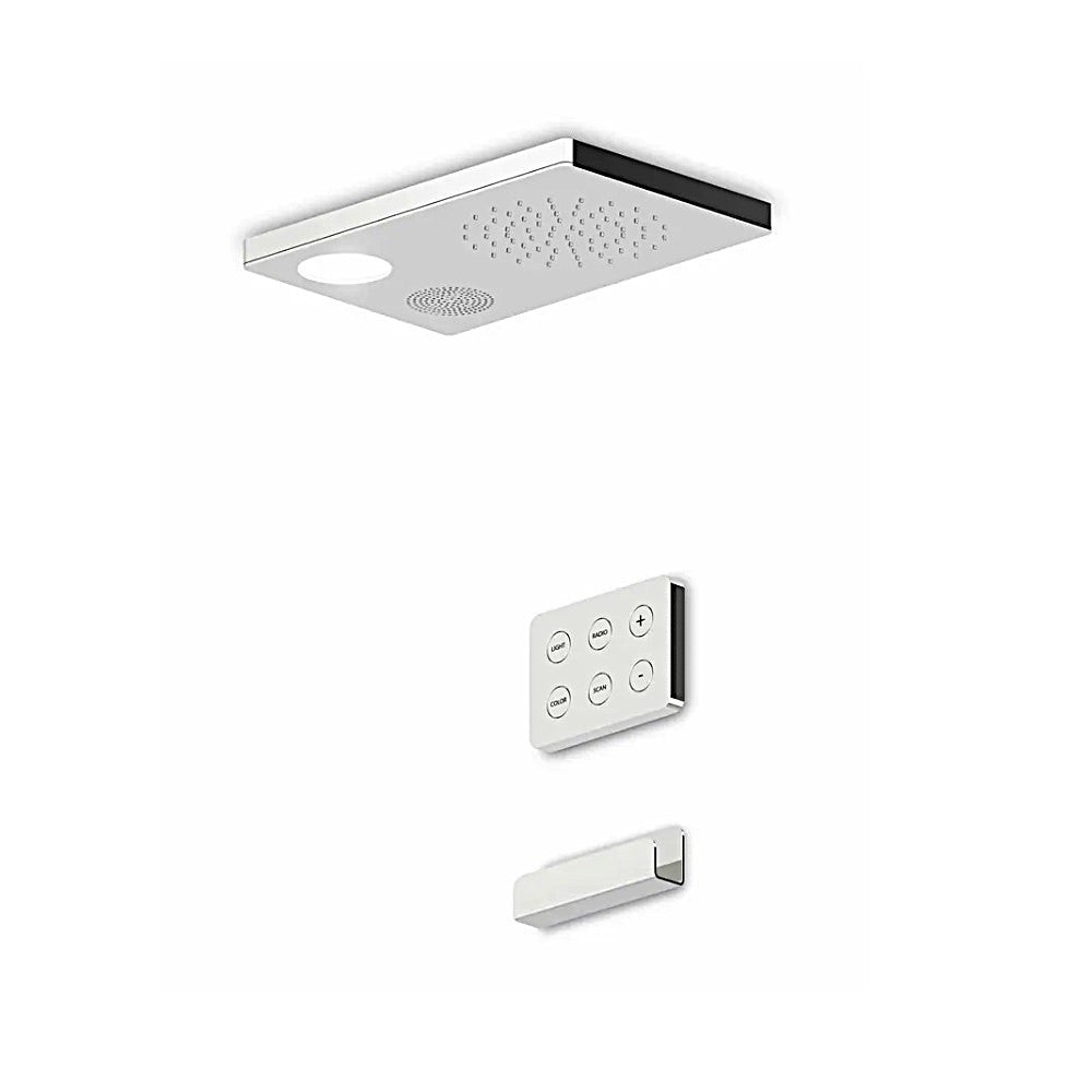 Zucchetti Z94150 Ceiling Mounted S.S Shower Head w/Light & Music w/Control Panel