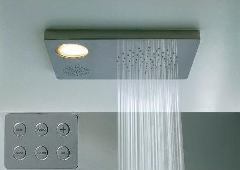 Zucchetti Z94150 Ceiling Mounted S.S Shower Head w/Light & Music w/Control Panel