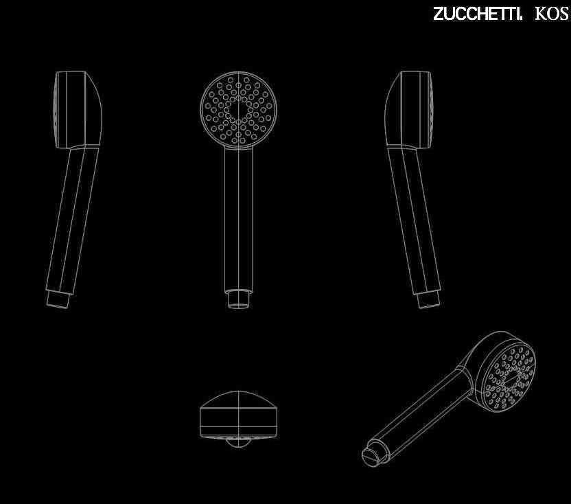 Zucchetti "Isyfresh" Z94172 Three-Jets Handshower with Anti-limescale system