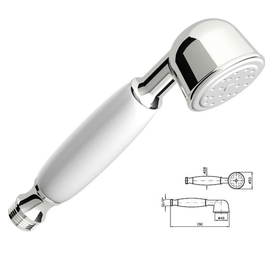 Zucchetti Z9472P.C brass handshower simple jet w/ceramic handle