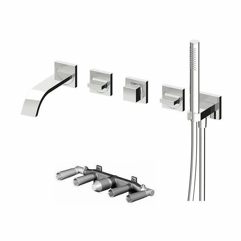 Zucchetti Aguablu ZA5745 Bath Set with R99505 Built-In Parts