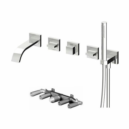 Zucchetti Aguablu ZA5745 Bath Set with R99505 Built-In Parts