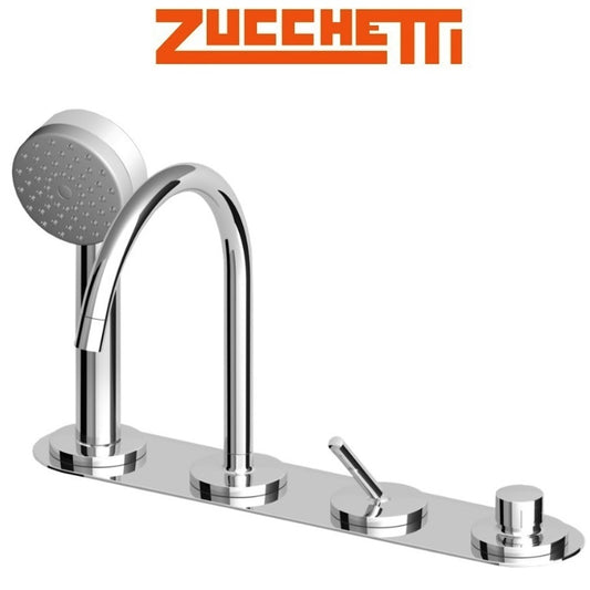 Zucchetti Isycontract ZP1157.G1 Single Lever Swivel Spout Bath Mixer w/Handshower