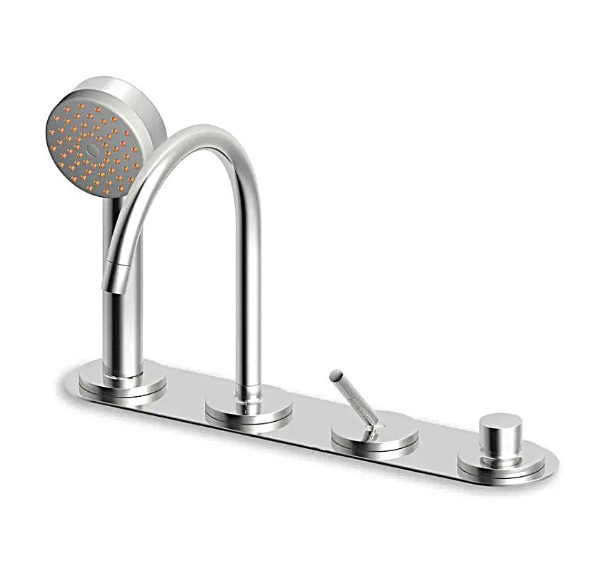 Zucchetti Isycontract ZP1157.G1 Single Lever Swivel Spout Bath Mixer w/Handshower