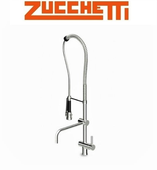 Zucchetti "Pan" ZP6287 sink mixer swivel spout pull-out spray w/diverter. in Chrome Finish