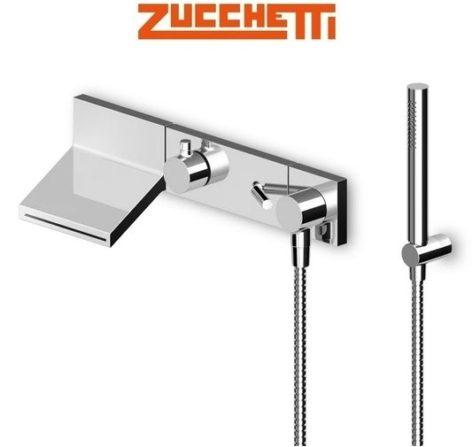 Zucchetti Pan ZP8046 Single Lever Bath-Shower Mixer w/3-Way Diverter & ShowerSet