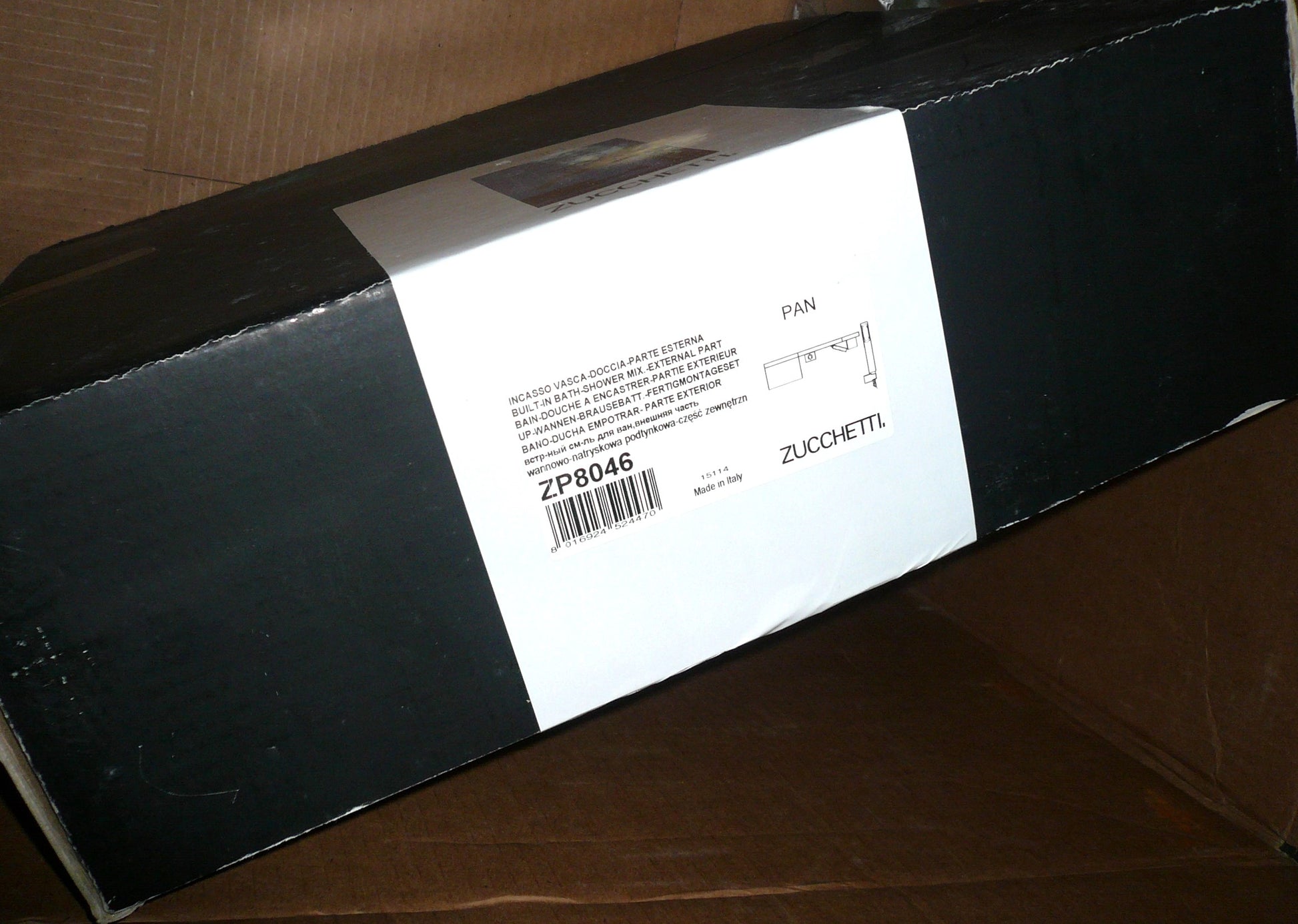 Zucchetti Pan ZP8046 Single Lever Bath-Shower Mixer w/3-Way Diverter ...
