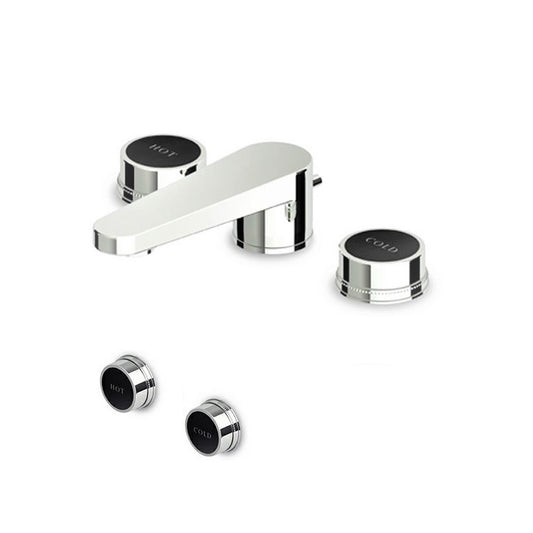 Zucchetti Savoir ZSA401.CN 3-Hole Basin Mixer w/Antisplash, 1¼" Pop-up Waste. in Chrome Finish