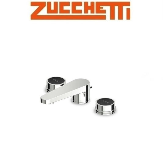 Zucchetti Savoir ZSV401.CN 3-Hole Basin Mixer w/Antisplash, 1¼" Pop-up Waste. in Chrome Finish