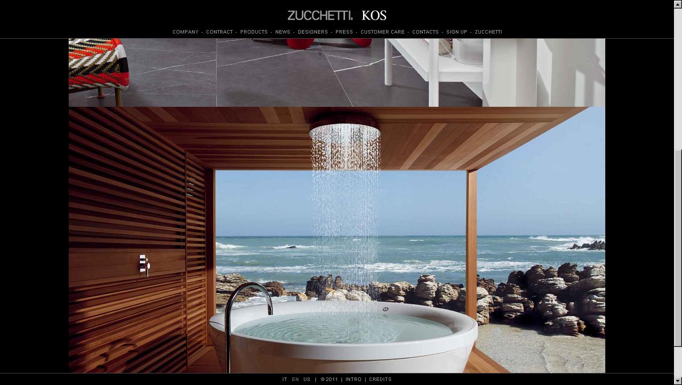 Zucchetti "Wosh" ZW1144 Bath & Shower Mixer w/Diverter & Hand Shower Set. in Chrome Finish